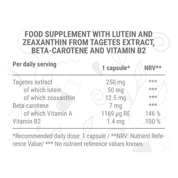 RAIBU lutein zeaxanthin supplement 120 capsules - British product