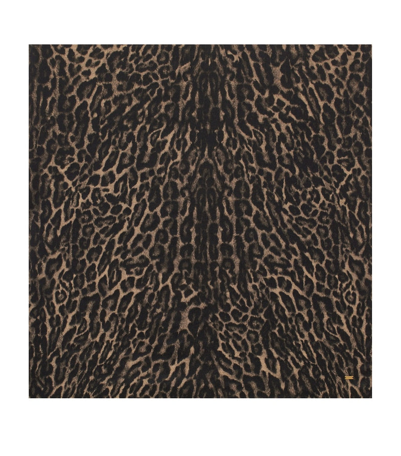 Saint Laurent leopard print square scarf - British product