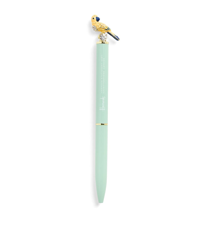 Harrods Lovebird ballpoint pen with lovebird design, UK version