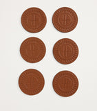 Harrods logo leather coasters set of 4, UK version