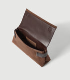 Brunello Cucinelli Essence suede flap top-handle bag - British product