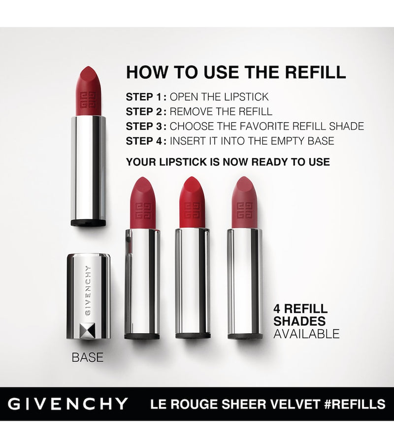 Givenchy Le Rouge Sheer Velvet Refillable Matte Lipstick, UK version