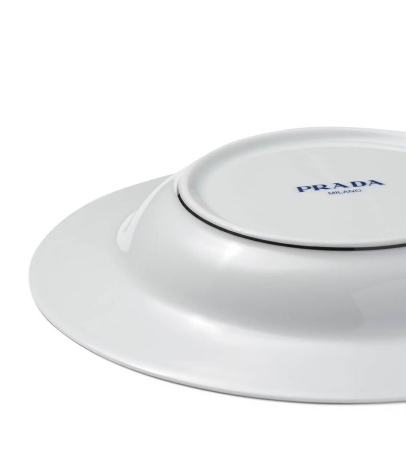 Prada geometric print soup plates set of 2 21cm diameter, imported from the UK