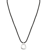 Harrods Astrid & Miyu Corded Rhodium-Plated Horseshoe Pendant Necklace 15cm- Buy online at McGrocer