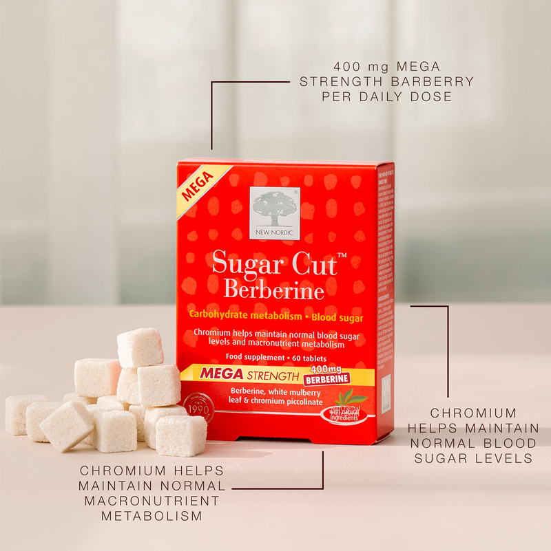 New Nordic Sugar Cut Berberine supplement 60 tablets (British brand)