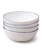 Feldspar cobalt cereal bowls set of 4 16cm - British product