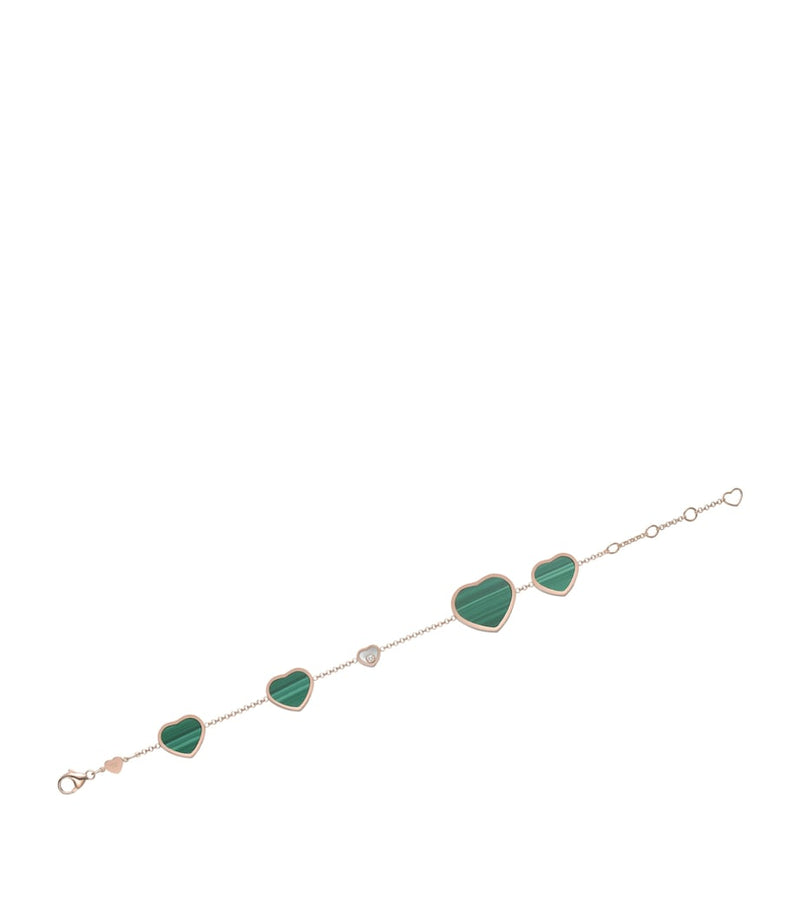 Chopard Happy Hearts bracelet rose gold malachite diamond, UK version