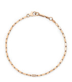Suzanne Kalan rose gold and diamond block chain bracelet, imported from the UK