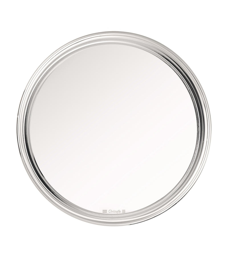 Christofle silver-plated Graphik bottle coaster - British product
