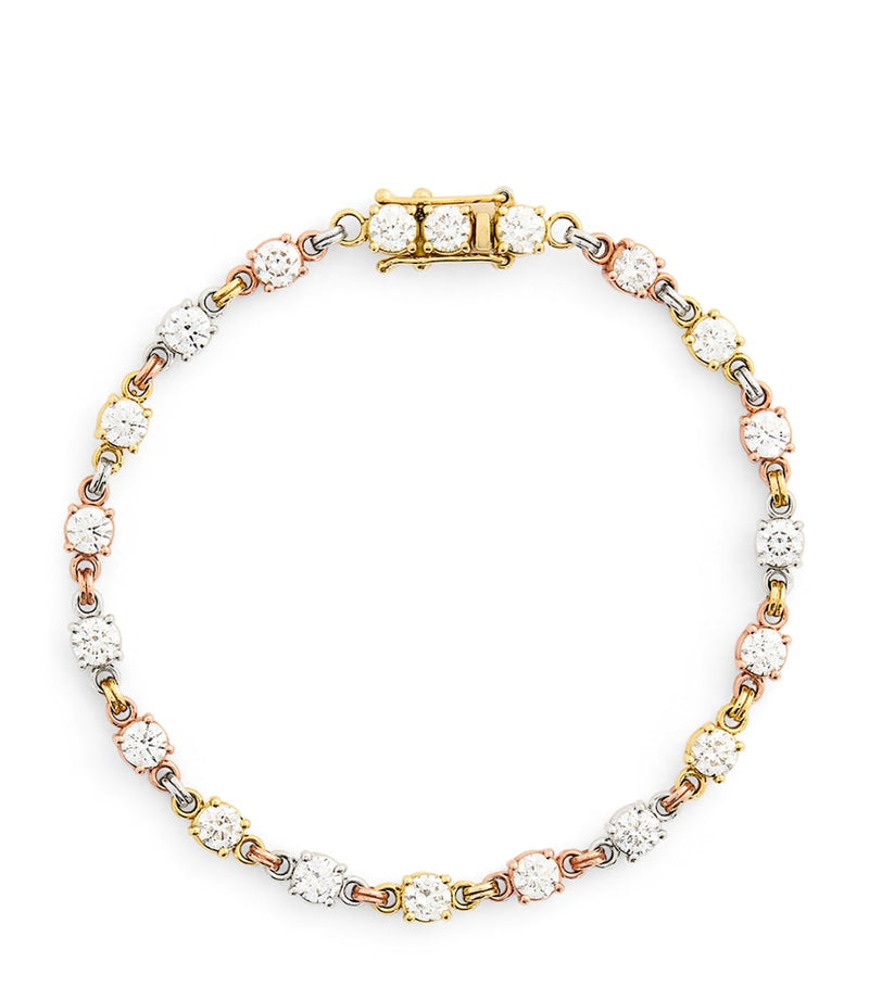 Spinelli Kilcollin Aysa bracelet mixed gold diamonds (British brand)