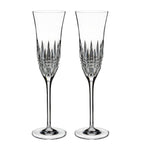 Waterford Lismore Diamond Essence champagne flutes set of two 220ml (British brand)