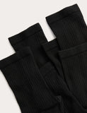 M&S 5pk cotton rich ribbed ankle high socks, imported from the UK