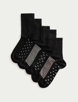 M&S M&S Supersoft Patterned Ankle High Socks 5 Pack- Buy online at McGrocer
