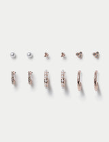 M&S M&S 6 Pack Gold Tone Hoop & Stud Earring Set- Buy online at McGrocer