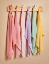 M&S JoJo Maman Bébé Pure Cotton Pastel Baby Muslin Squares 6 Pack- Buy online at McGrocer