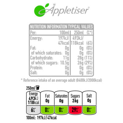Appletiser sparkling apple juice 750ml - British product