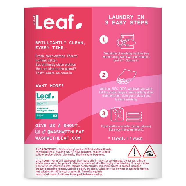 Wash with Leaf Non Bio Laundry Sheets 25   25 per pack GOODS M&S