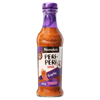 Nando's Garlic Peri-Peri sauce 250g, imported from the UK