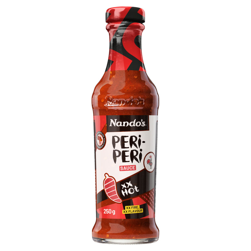 Nando's XX Hot Peri-Peri Sauce 250g, imported from the UK