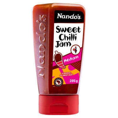 Nando's Chilli Jam Medium Sweet 285g, imported from the UK