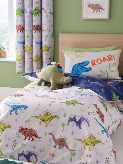 Next Catherine Lansfield Natural Prehistoric Dinosaurs Reversible Duvet Cover Set- Buy online at McGrocer