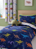Catherine Lansfield Natural Prehistoric Dinosaurs Reversible Duvet Cover Set