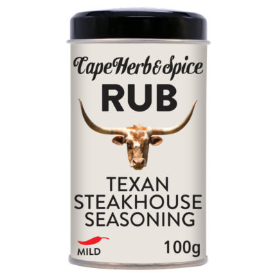 Cape Herb and Spice Texan Steakhouse seasoning rub 100g - British product
