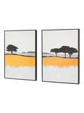 Gallery Home framed canvas Yellow Bayview set of 2 64.5x49.5cm, UK version