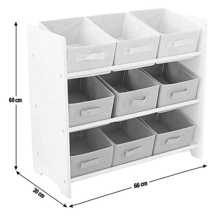 Argos Home 3 tier white kids basket storage unit, UK version