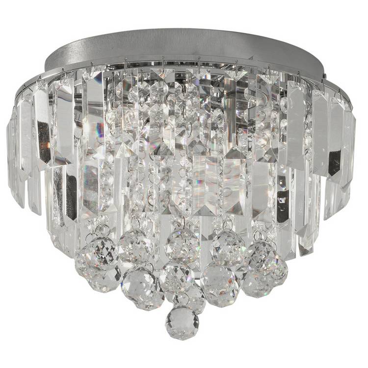 Argos Home Opulence crystal flush ceiling light - British product