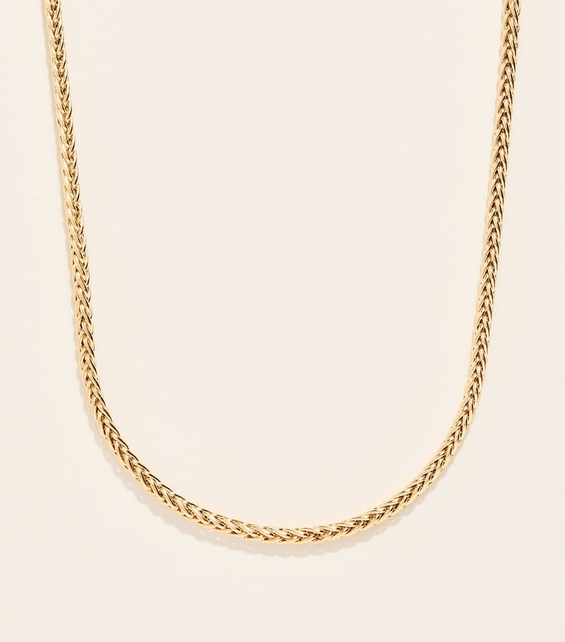 Azlee small woven chain necklace 18kt yellow gold (British brand)