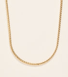 Azlee small woven chain necklace 18kt yellow gold (British brand)