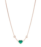 Chopard Happy Hearts necklace rose gold malachite diamonds, imported from the UK