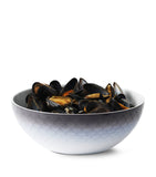 Royal Copenhagen Hav bowl with bronze detailing, 26cm, imported from the UK