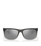 Ray-Ban Justin classic square sunglasses mirrored lenses, UK version