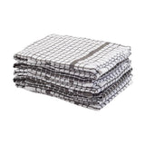 Sainsbury's Home pack of 5 charcoal check tea towels 45x60cm, UK version