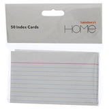 Sainsbury's index cards 50 pack - British product