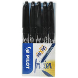 Pilot Frixion black rollerball pens 5pk, imported from the UK