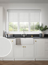 Next Next Linea Snowdrop White Light-Filtering Roller Blind- Buy online at McGrocer