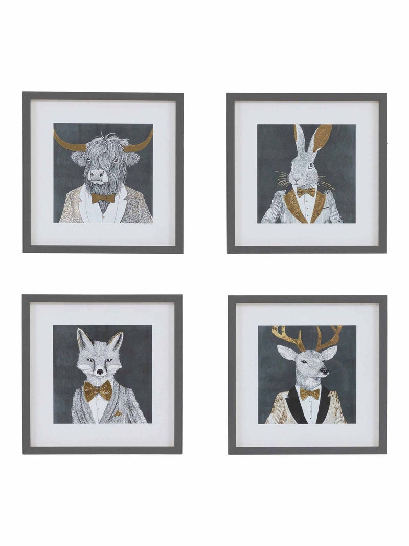 Gallery Home Woodland Sentry framed art set of 4, UK version