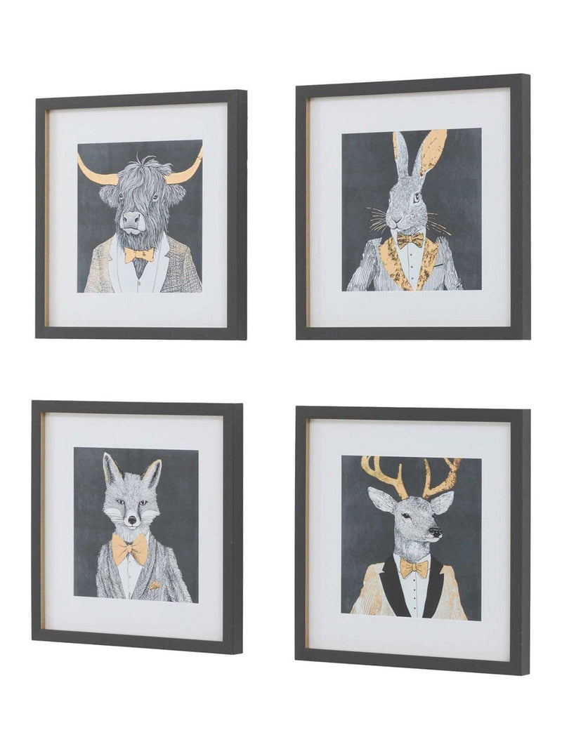 Gallery Home Woodland Sentry framed art set of 4, UK version