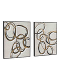 Gallery Home grey gilded framed canvas set of 2 (British brand)