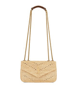 Harrods Saint Laurent Mini Loulou Woven Raffia Shoulder Bag- Buy online at McGrocer