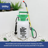 Streetwize portable power sprayer with adjustable nozzle 5L, imported from the UK