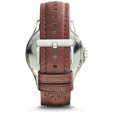 Armani Exchange men's brown leather strap watch 46mm, imported from the UK