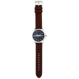 Armani Exchange men's brown leather strap watch 46mm, imported from the UK