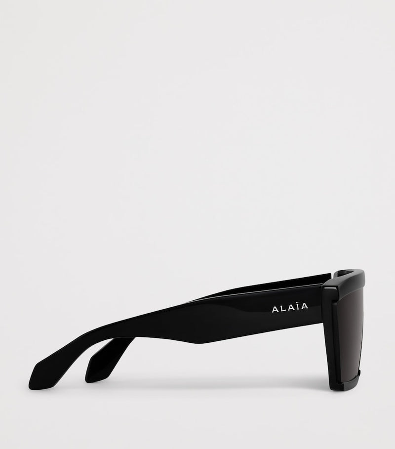 Alaïa Mask 69 acetate rectangle sunglasses, imported from the UK