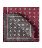 Brunello Cucinelli silk medallion pocket square, imported from the UK