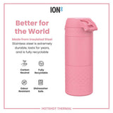 Ion8 pink coffee cup 360ml, imported from the UK