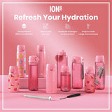 Ion8 pink coffee cup 360ml, imported from the UK